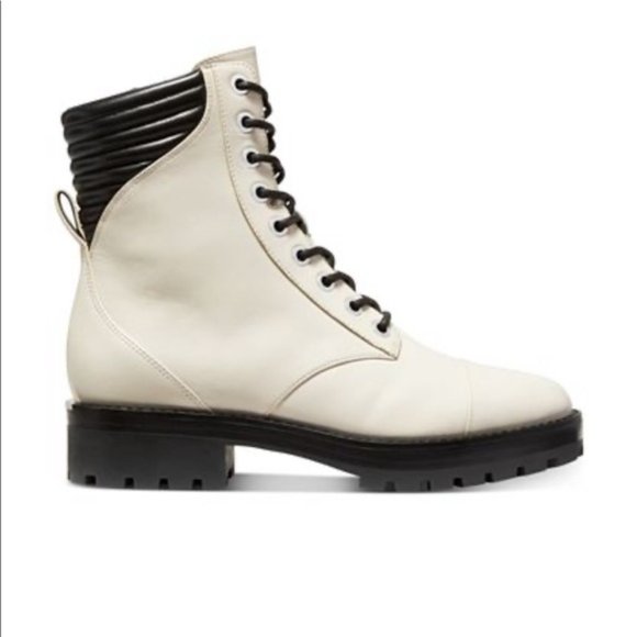 Michael Michael Kors | Bastian Lace Up Boots Cream - Picture 5 of 8